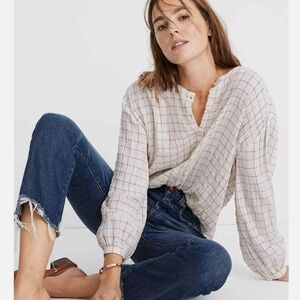 Madewell Meadow Top in Windowpane